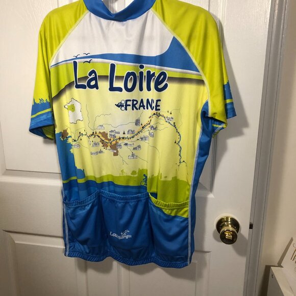 Louisard64 men blue and yellow cycling jersey, from France, size 3XL - Picture 2 of 7